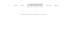 Tablet Screenshot of luminessencecandles.com.au